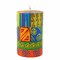 Hand Painted Pillar Candle Home Decor Accent Gift Unscented 4x2 Inches